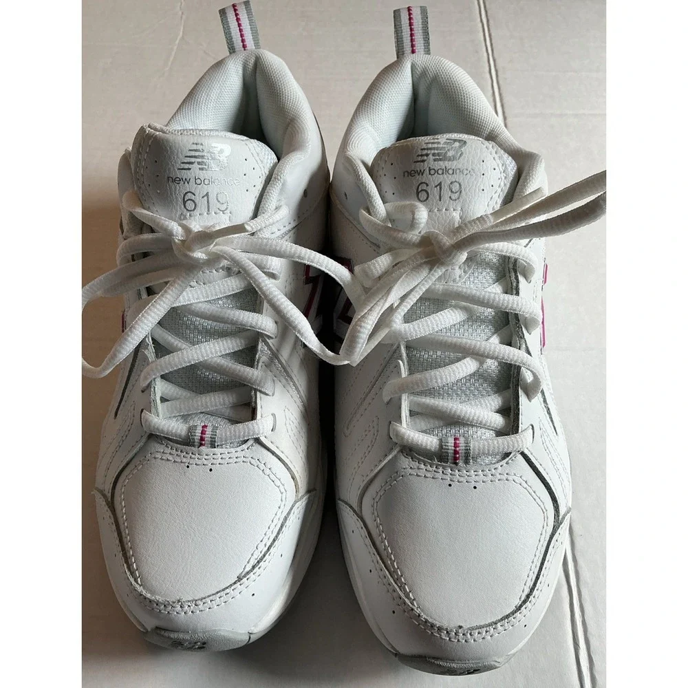 New Balance Women's 619 White & Pink ( WX619WP ) In Size 7.5 B - Picture 9 of 16